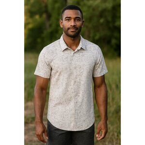 Lululemon size Small Airing Easy Short Sleeve Shirt Drop Stitch Antique White